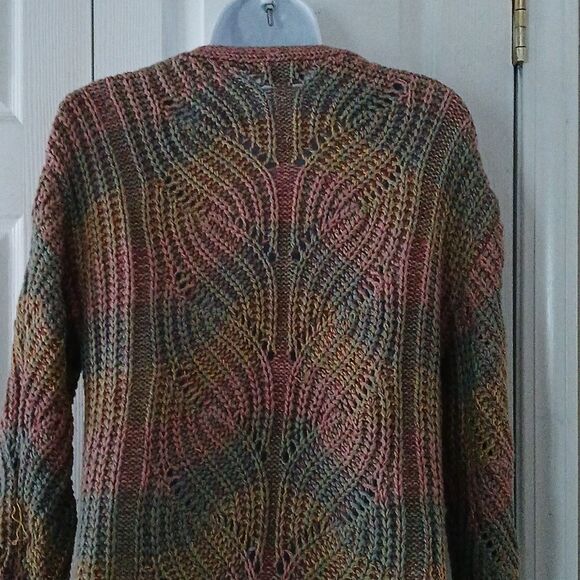New Directions knit multicolor fall winter casual sweater Sz S EUC - Picture 6 of 7
